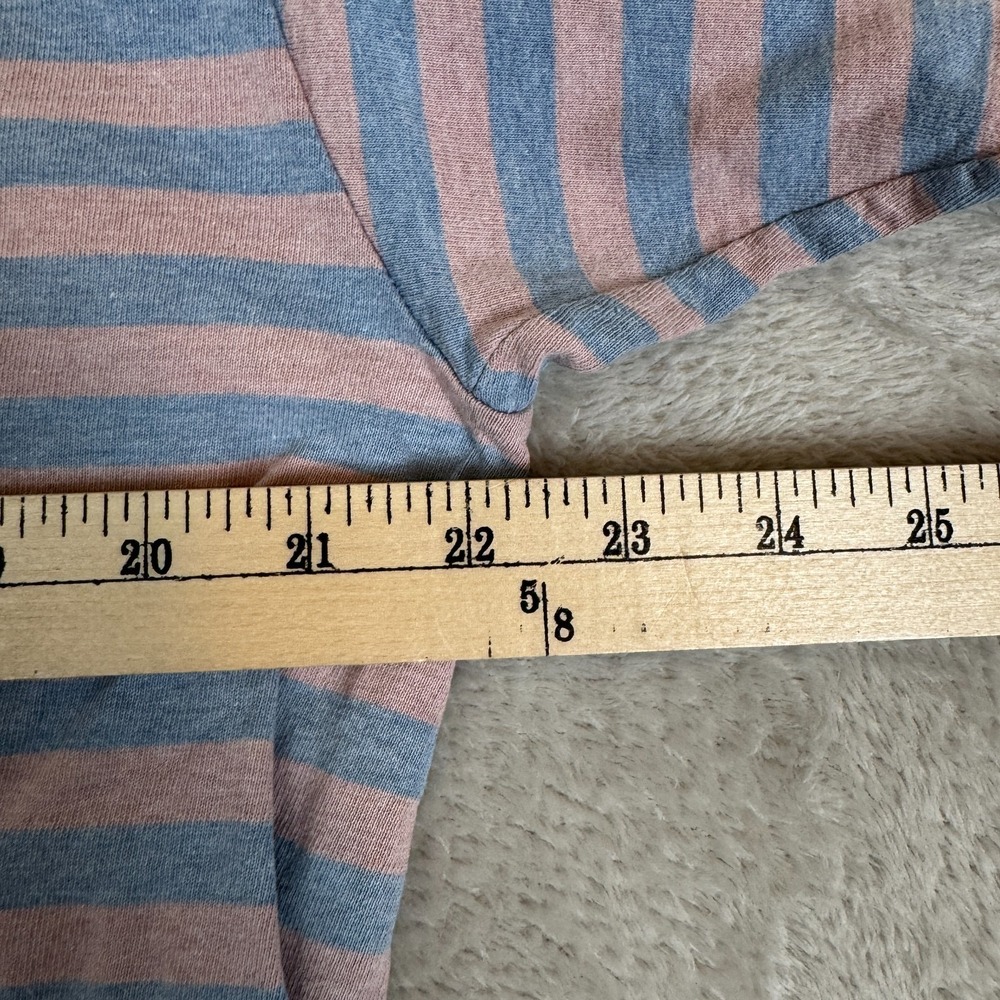 Vintage 90s Levi Strauss & Co. Shirt Mens Large Pink Blue Preowned Striped Tee - Picture 6 of 6